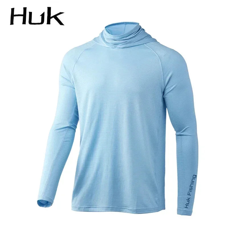 Men’s Hooded Fishing Shirt – Long Sleeve UV Protection Performance Top