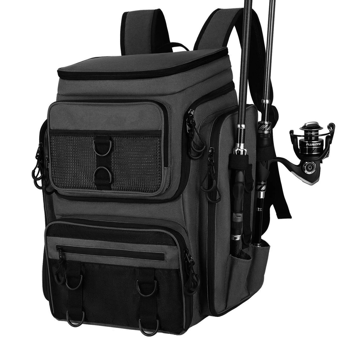 50L Fishing Backpack with Rod Holders – Water-Resistant Tackle Bag for Fishing Gear
