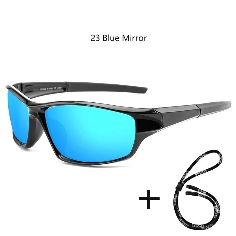 Men’s Polarized Fishing Sunglasses – UV Protection with Glasses Chain
