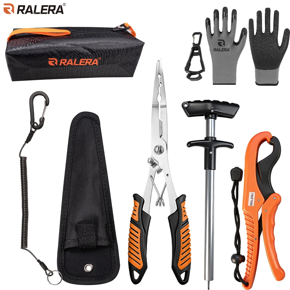 Professional Fishing Gear Set – Pliers, Line Cutter, Fish Clamp & Storage Bag
