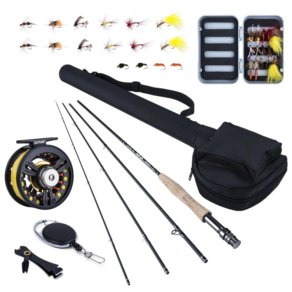 Goture 9FT Carbon Fiber Fly Fishing Rod & CNC Reel Combo – 5/6 Weight