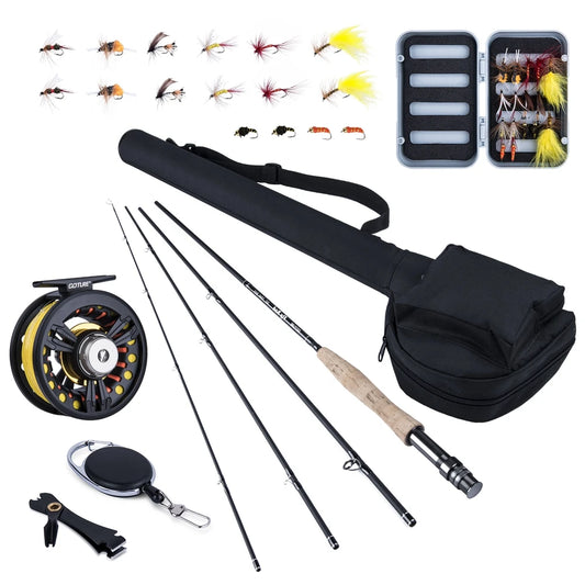 Goture 9FT Carbon Fiber Fly Fishing Rod & CNC Reel Combo – 5/6 Weight