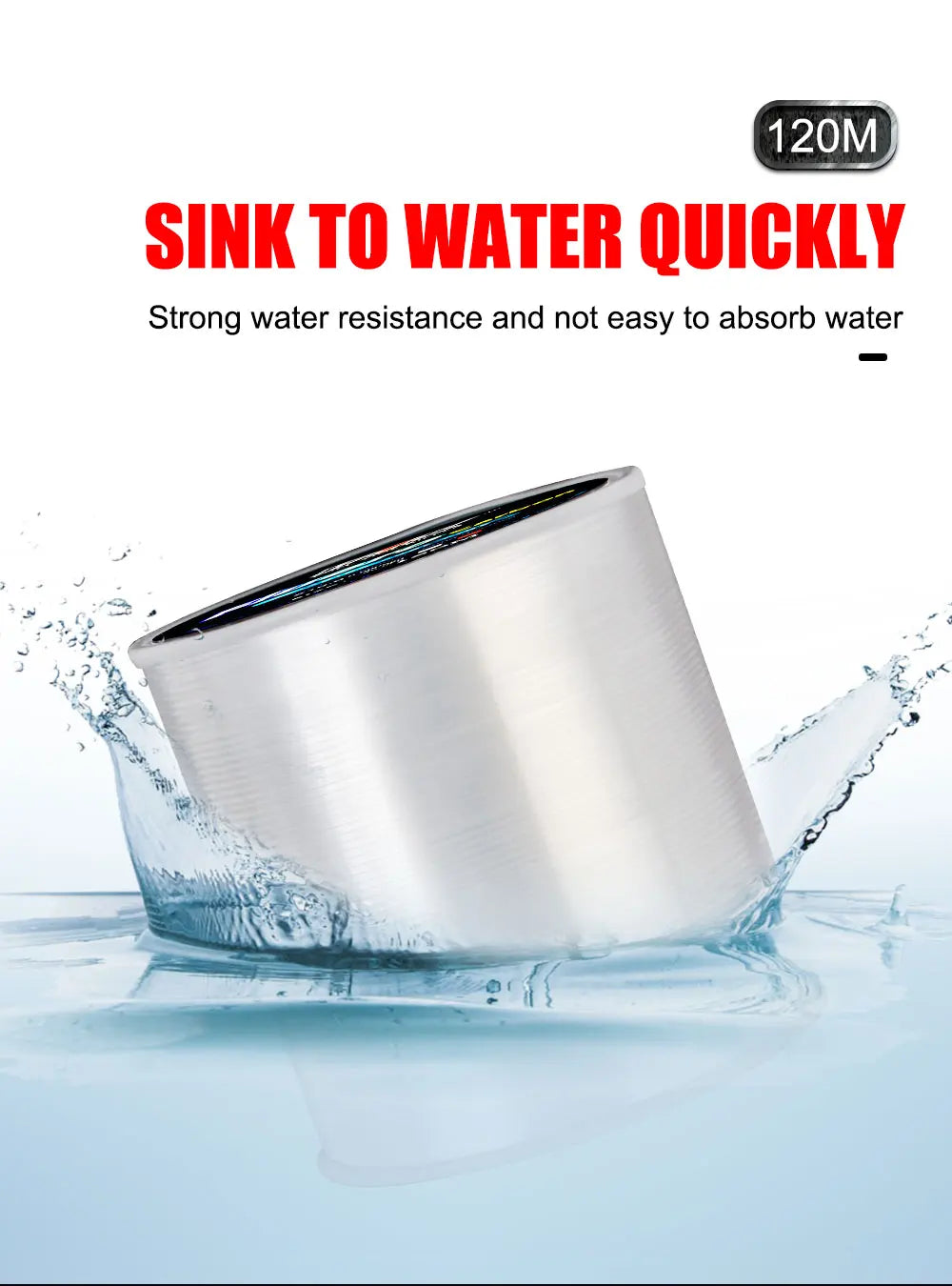 1FTK 120M Fluorocarbon Coating Fishing Line – Carbon Fiber Leader Wire, 0.20–0.60mm, 7.15–45LB