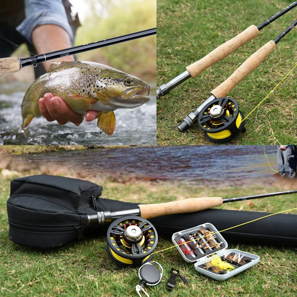 Goture 9FT Carbon Fiber Fly Fishing Rod & CNC Reel Combo – 5/6 Weight