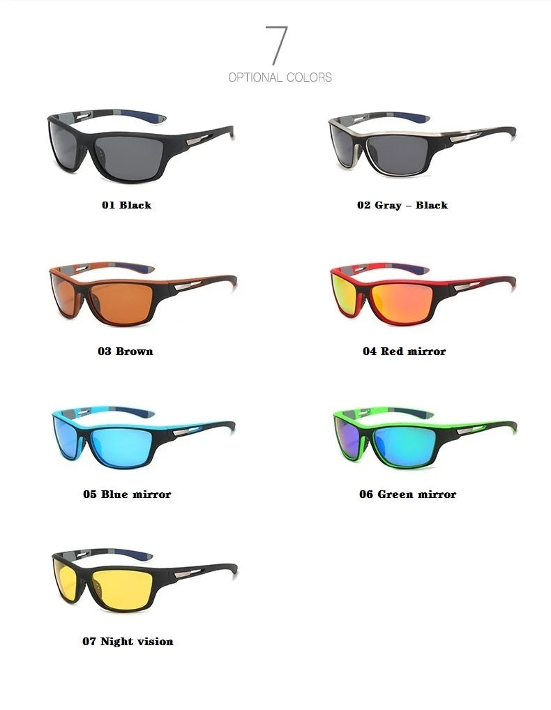 Men’s Polarized Fishing Sunglasses – UV Protection with Glasses Chain