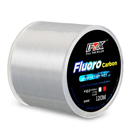 1FTK 120M Fluorocarbon Coating Fishing Line – Carbon Fiber Leader Wire, 0.20–0.60mm, 7.15–45LB