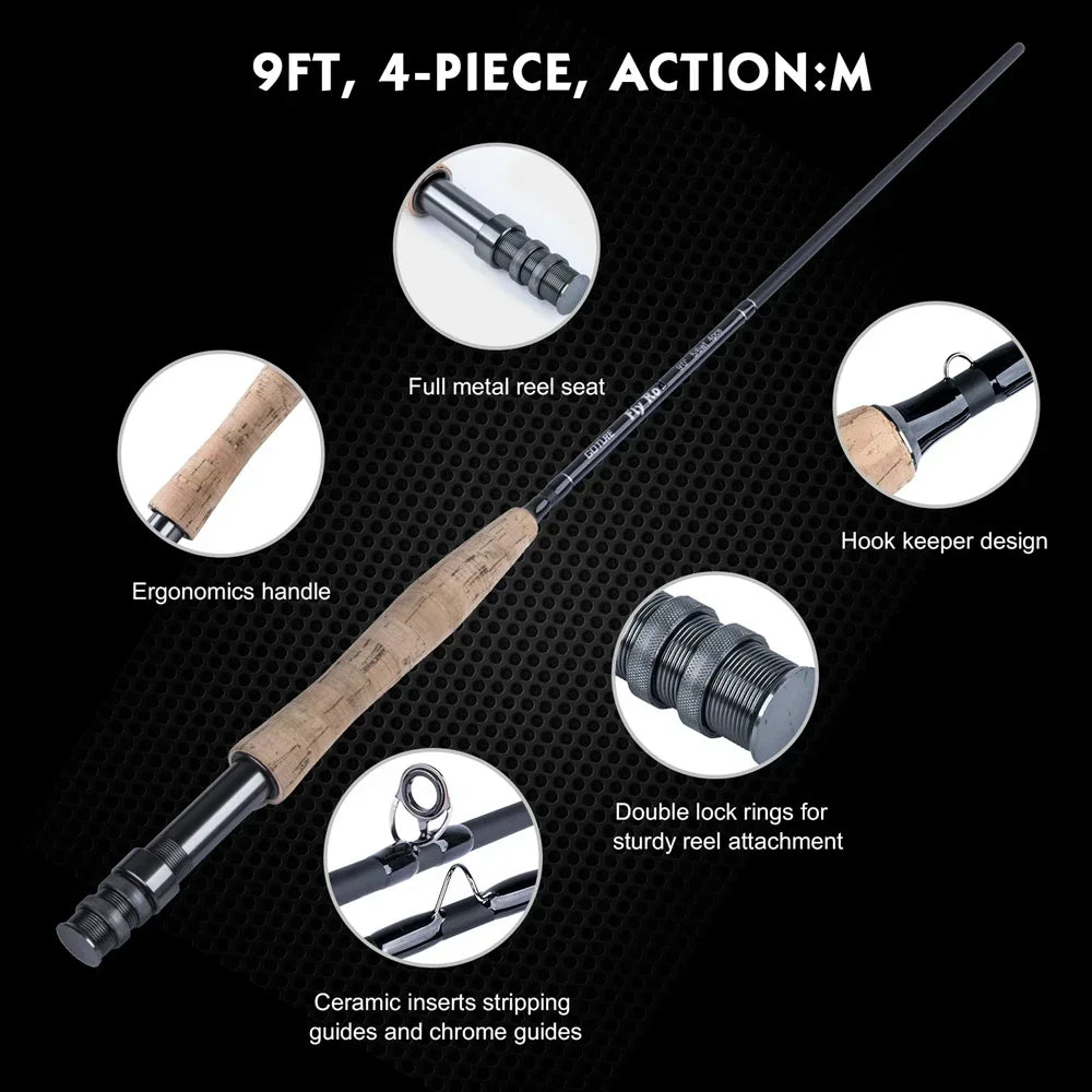Goture 9FT Carbon Fiber Fly Fishing Rod & Reel Combo – 5/6 or 7/8 Weight