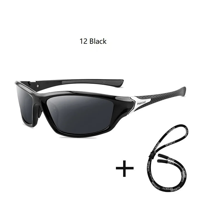 Men’s Polarized Fishing Sunglasses – UV Protection with Glasses Chain