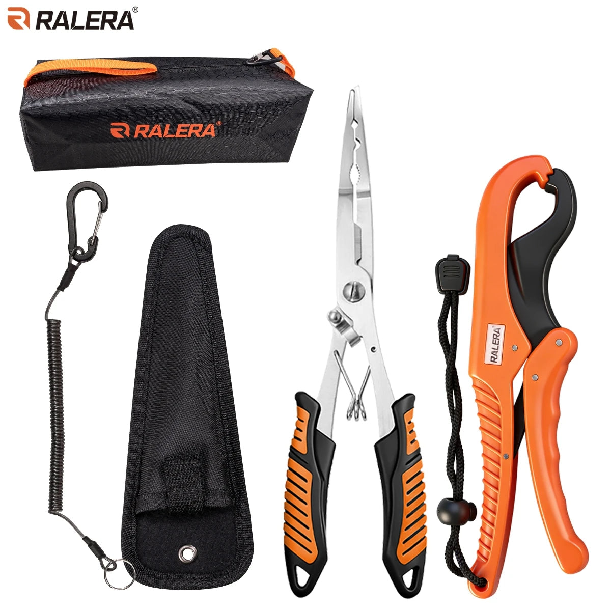 Professional Fishing Gear Set – Pliers, Line Cutter, Fish Clamp & Storage Bag