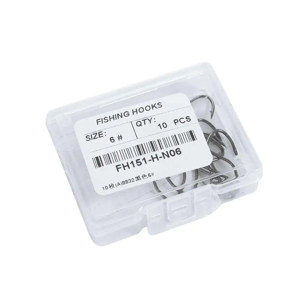 Circle Hooks – Sharp Barbed High-Carbon Steel Fishing Hook Set (10pcs)