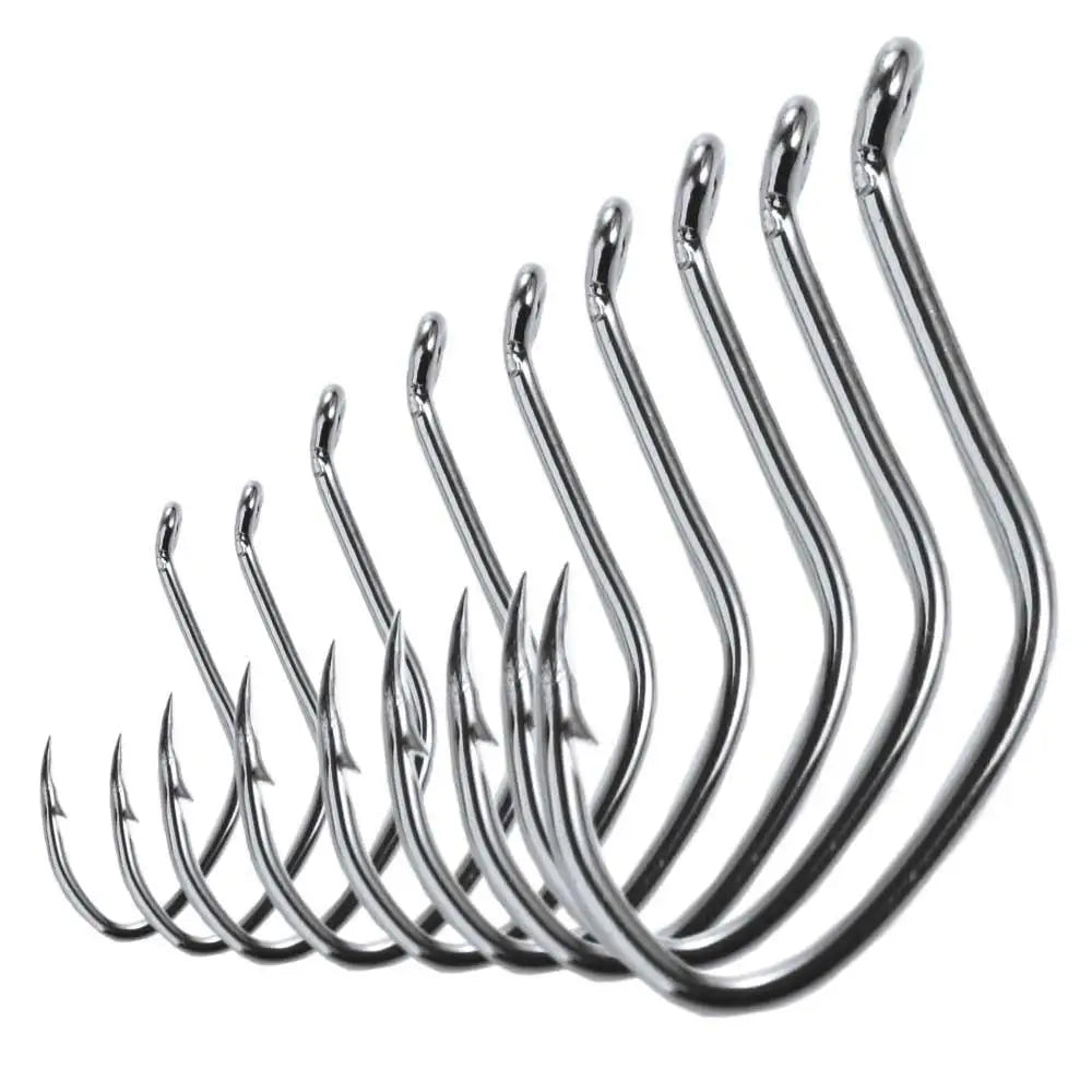 Circle Hooks – Sharp Barbed High-Carbon Steel Fishing Hook Set (10pcs)
