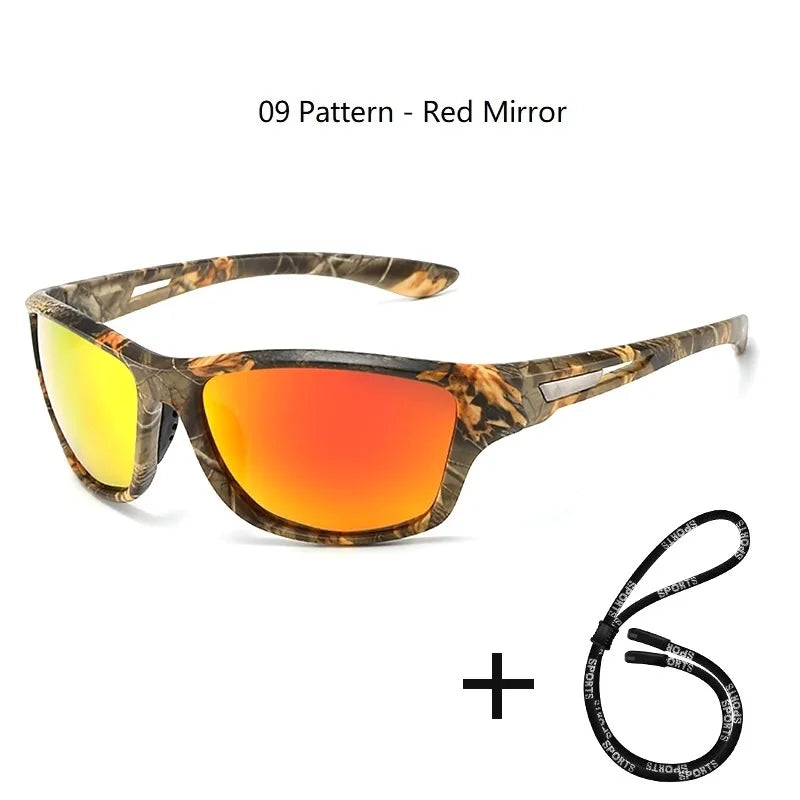 Men’s Polarized Fishing Sunglasses – UV Protection with Glasses Chain