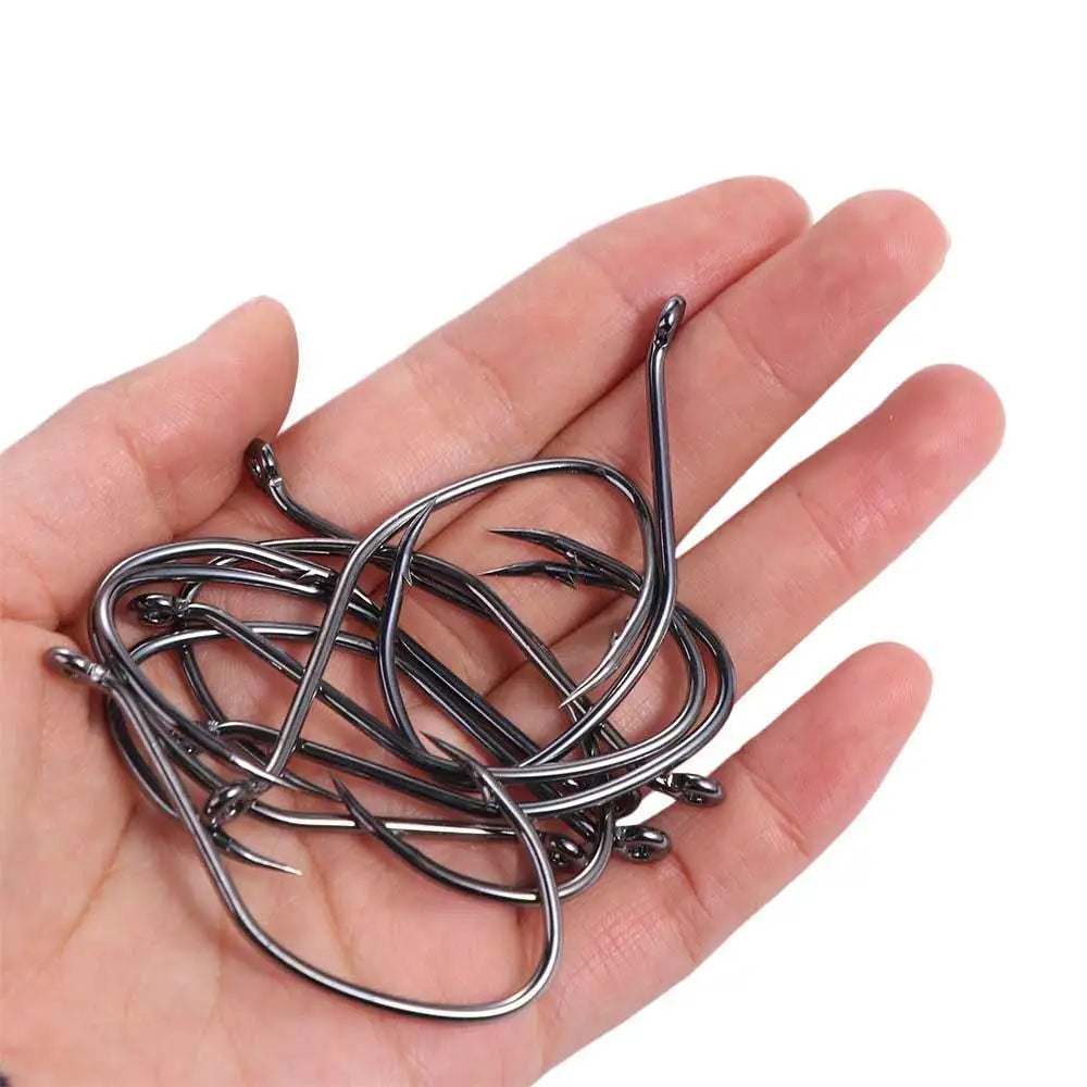 Circle Hooks – Sharp Barbed High-Carbon Steel Fishing Hook Set (10pcs)