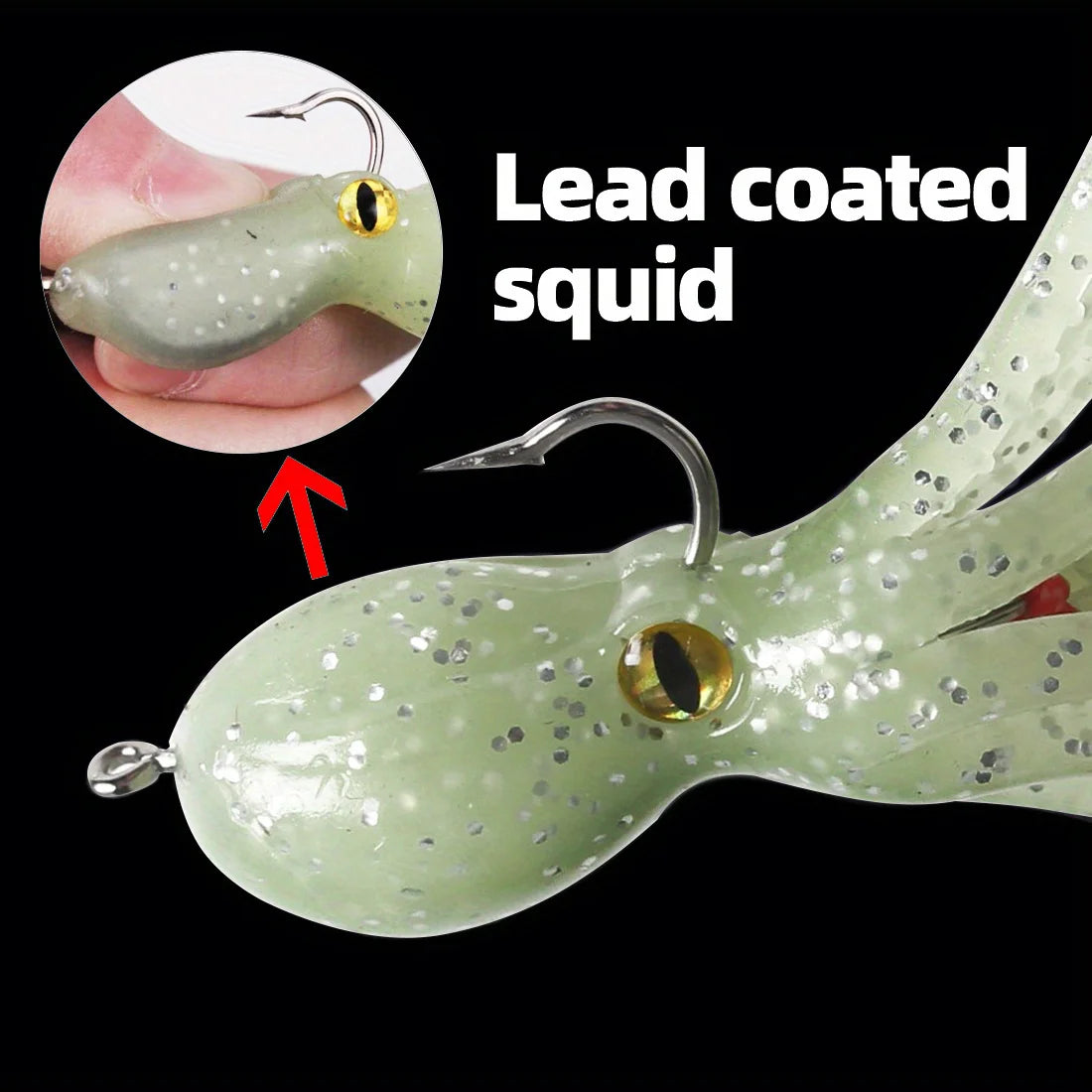 Octopus Soft Fishing Lure – Double Hook for Salmon, Bass & Trout