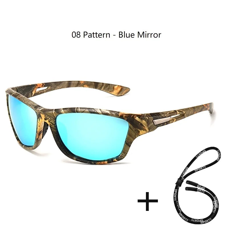 Men’s Polarized Fishing Sunglasses – UV Protection with Glasses Chain