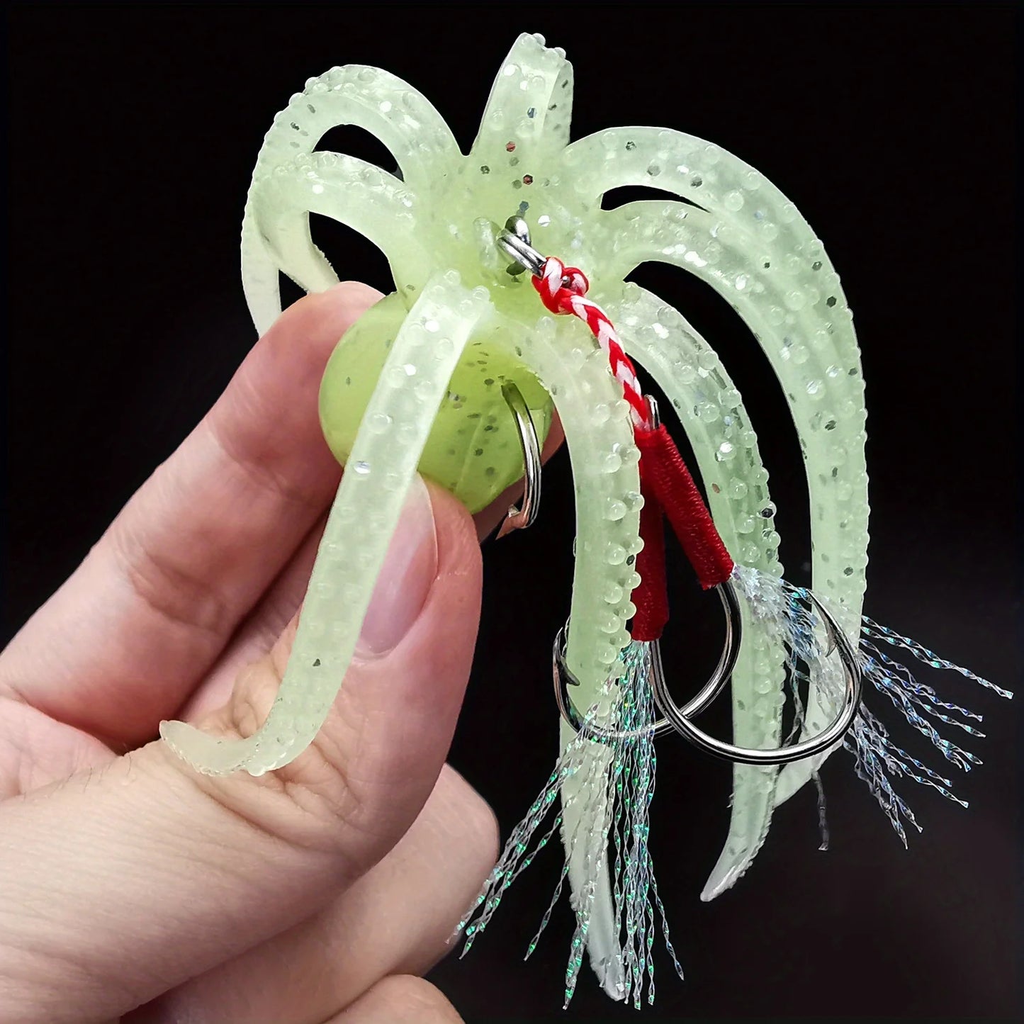 Octopus Soft Fishing Lure – Double Hook for Salmon, Bass & Trout