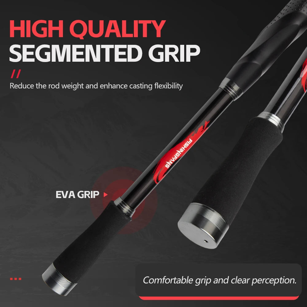 FISHINGFANS Telescopic Fishing Rod – 3.6m to 4.5m, Surfcasting & Spinning