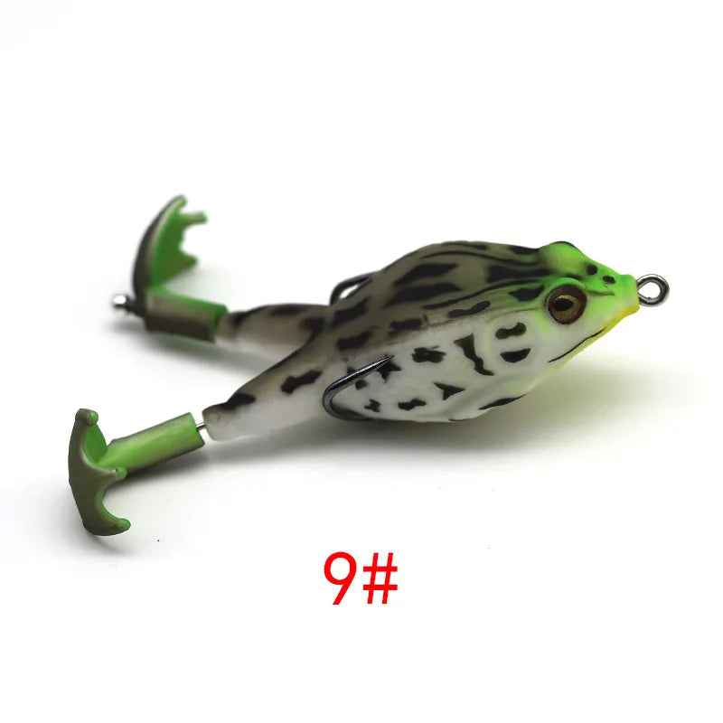 Topwater Frog Lure – Realistic Bass & Trout Soft Swimbait with Weedless Hooks