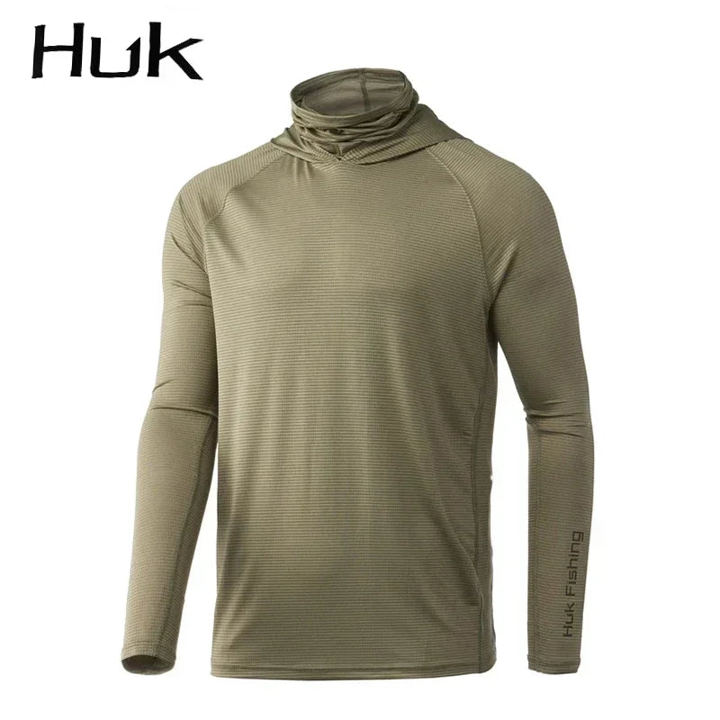 Men’s Hooded Fishing Shirt – Long Sleeve UV Protection Performance Top