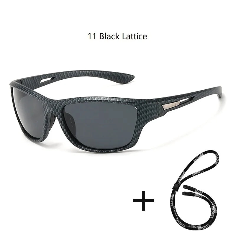 Men’s Polarized Fishing Sunglasses – UV Protection with Glasses Chain