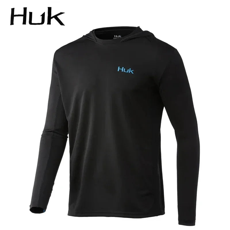 Men’s Hooded Fishing Shirt – Long Sleeve UV Protection Performance Top