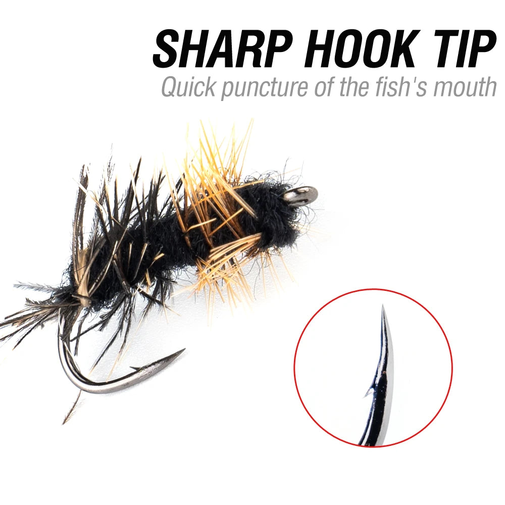 100-Piece Fly Fishing Flies Kit – Dry & Wet Flies with Storage Box