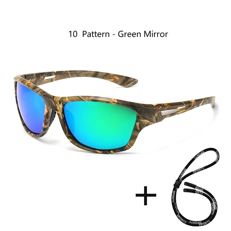 Men’s Polarized Fishing Sunglasses – UV Protection with Glasses Chain