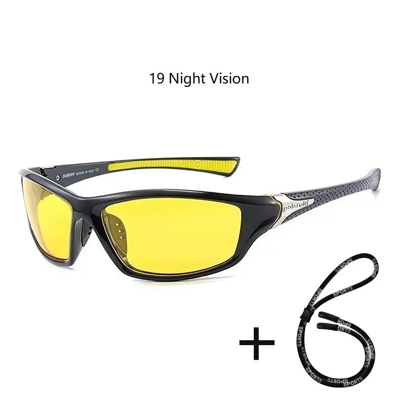 Men’s Polarized Fishing Sunglasses – UV Protection with Glasses Chain