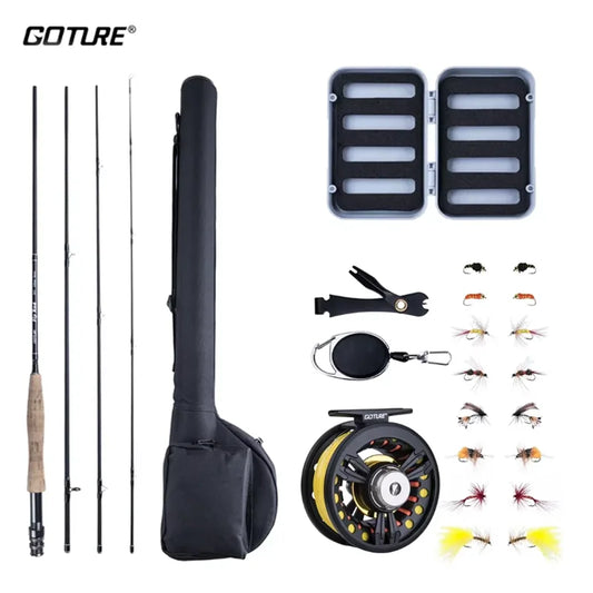 Goture 9FT Carbon Fiber Fly Fishing Rod & Reel Combo – 5/6 or 7/8 Weight