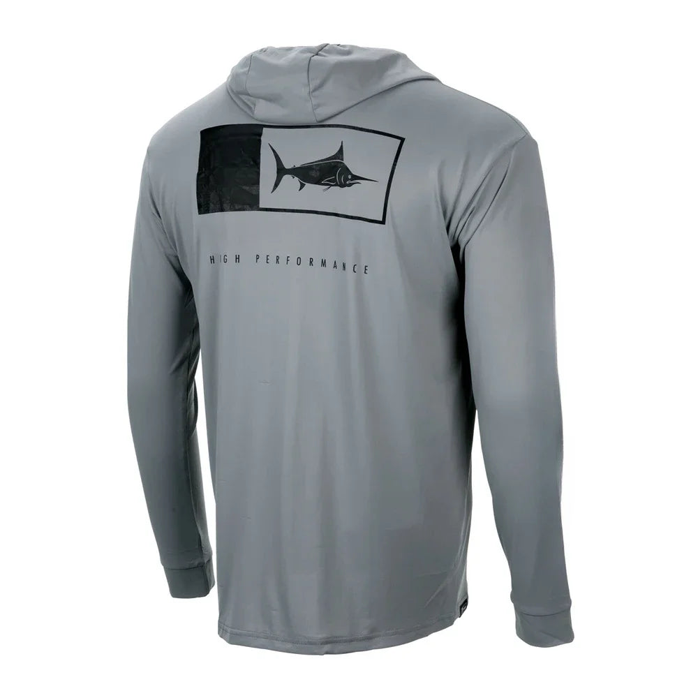 Fishing Apparel Summer Outdoor Men Long Sleeve T Shirt Fish Shirt Sun Protection Breathable Hooded Angling Clothing