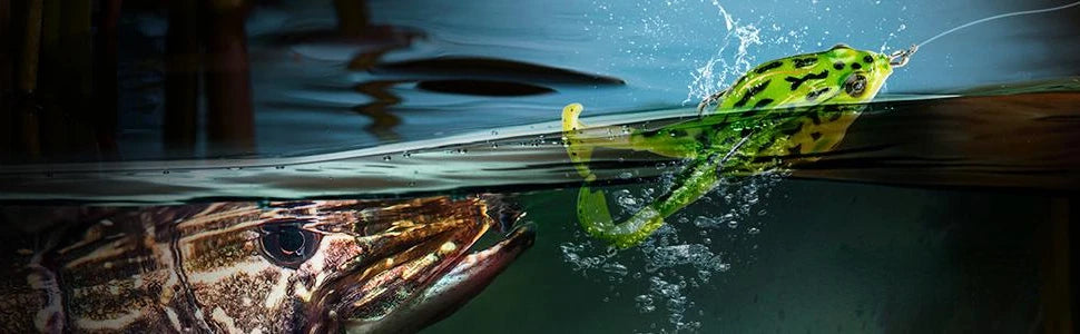 Topwater Frog Lure – Realistic Bass & Trout Soft Swimbait with Weedless Hooks