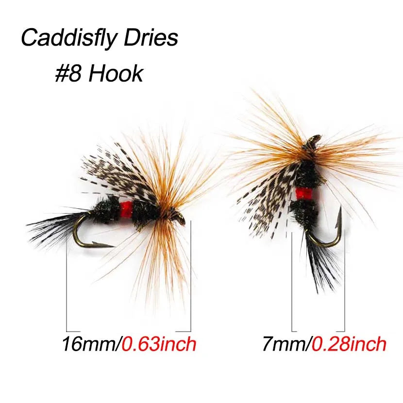 Dragonfly & Caddisfly Fly Fishing Lures – 5/10/20 pcs Dry Flies for Trout