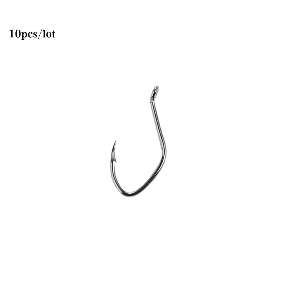 Circle Hooks – Sharp Barbed High-Carbon Steel Fishing Hook Set (10pcs)