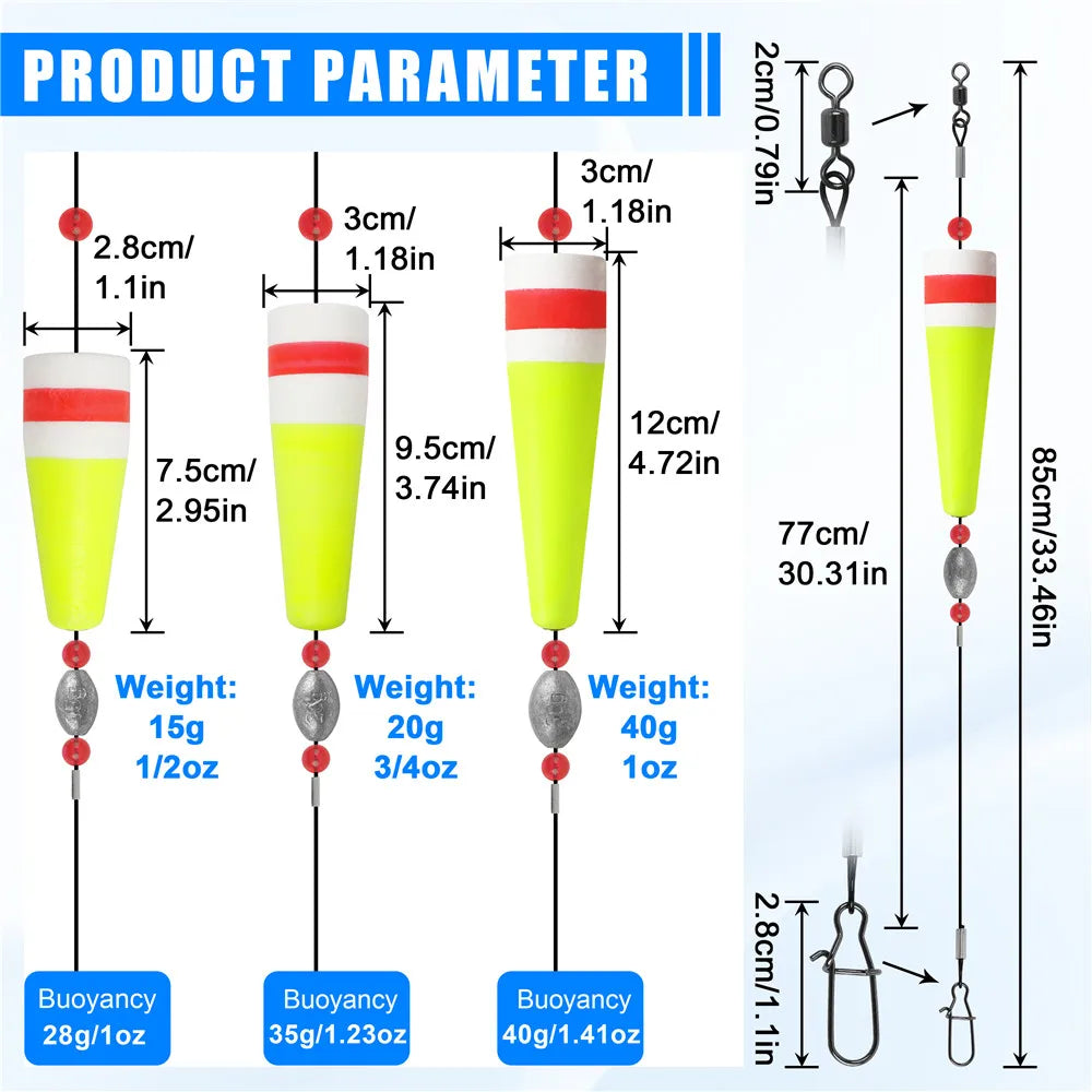 Weighted Popping Cork – Saltwater Float Rig (15g / 20g / 30g)