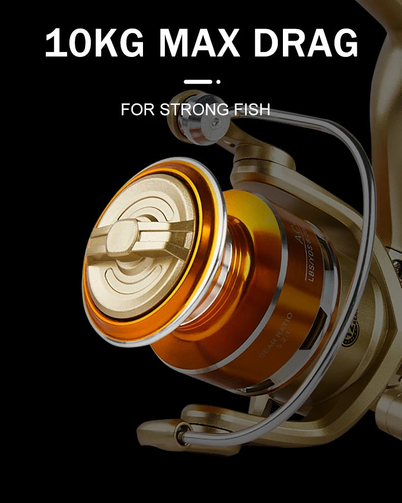 BILLINGS AC Spinning Reel – 22LB Max Drag, 5.2:1 Gear Ratio, Metal Spool