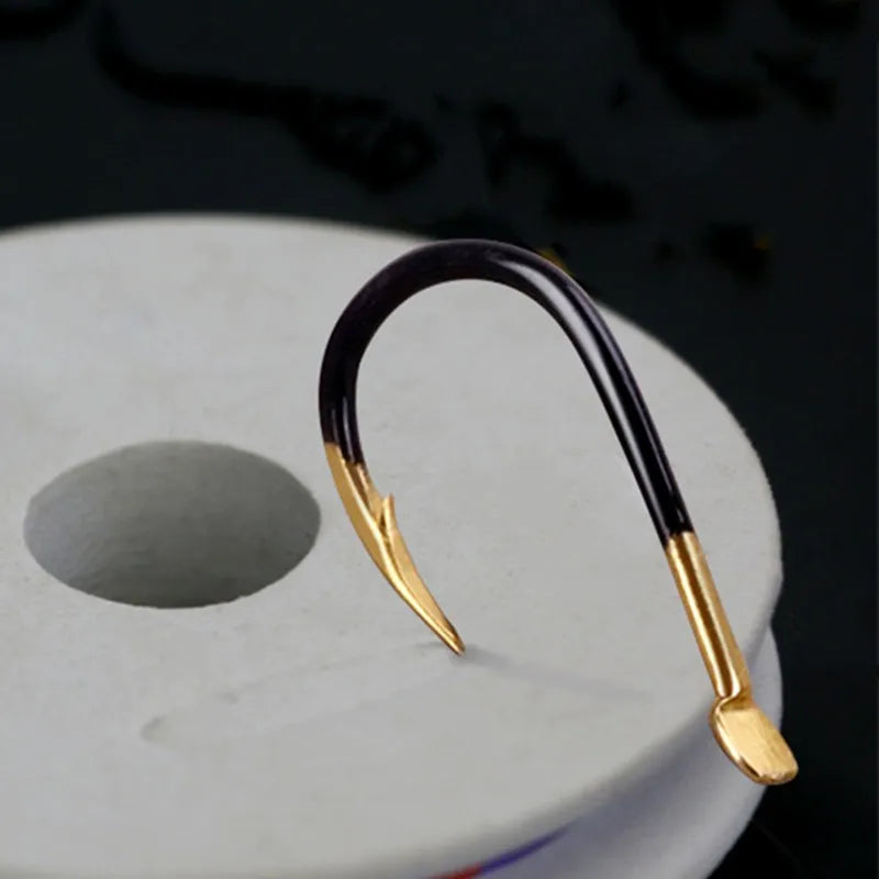 60-Piece Colored Tungsten Alloy Fishing Hooks – Barbed Single Hooks for Freshwater Fishing