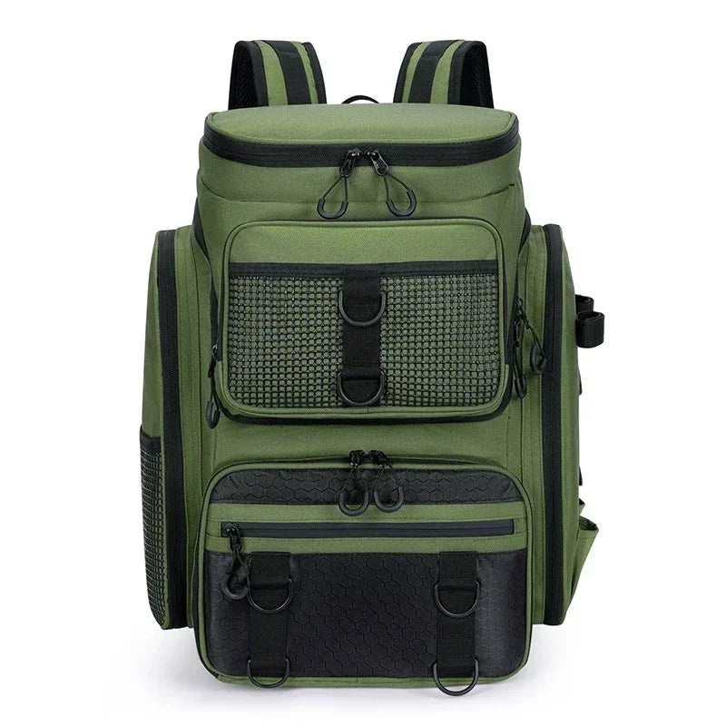 50L Fishing Backpack with Rod Holders – Water-Resistant Tackle Bag for Fishing Gear