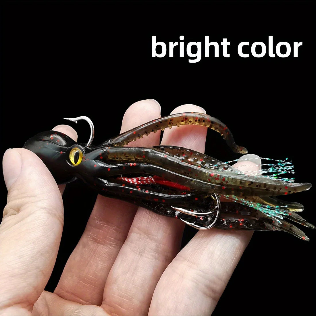 Octopus Soft Fishing Lure – Double Hook for Salmon, Bass & Trout