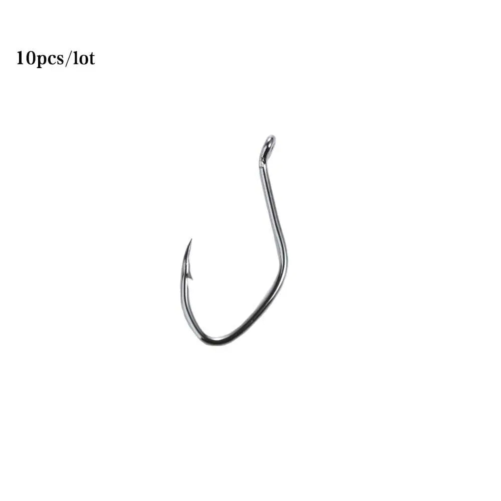 Circle Hooks – Sharp Barbed High-Carbon Steel Fishing Hook Set (10pcs)