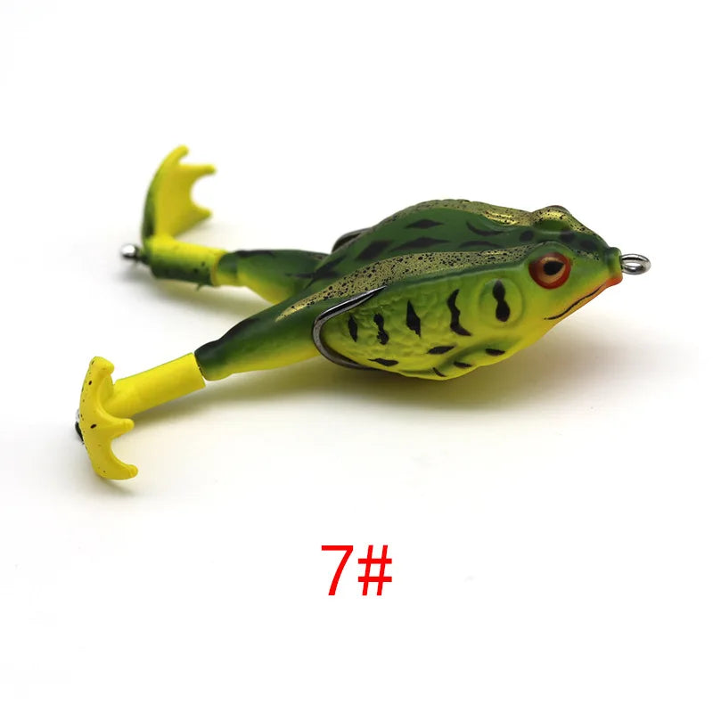 Topwater Frog Lure – Realistic Bass & Trout Soft Swimbait with Weedless Hooks