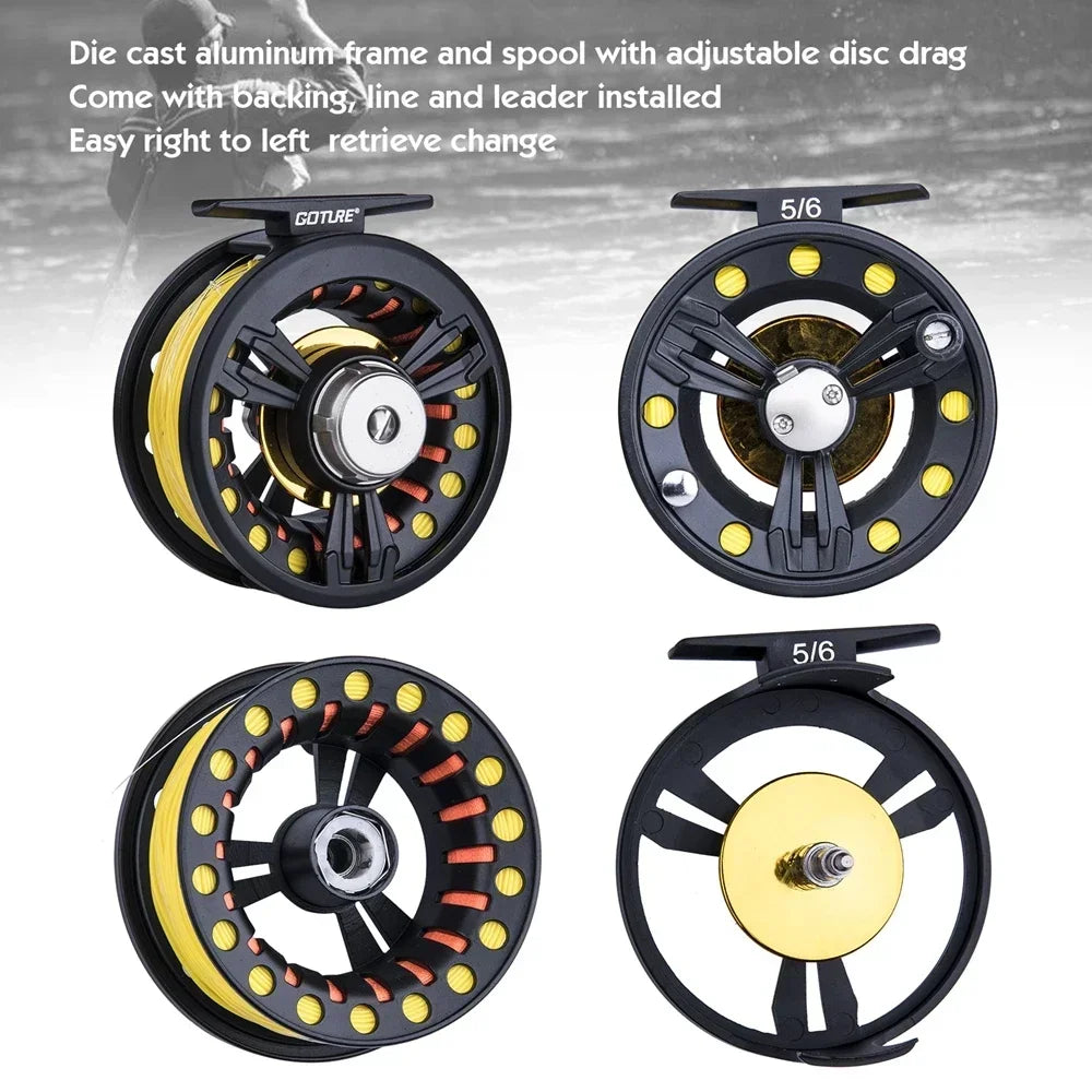 Goture 9FT Carbon Fiber Fly Fishing Rod & Reel Combo – 5/6 or 7/8 Weight