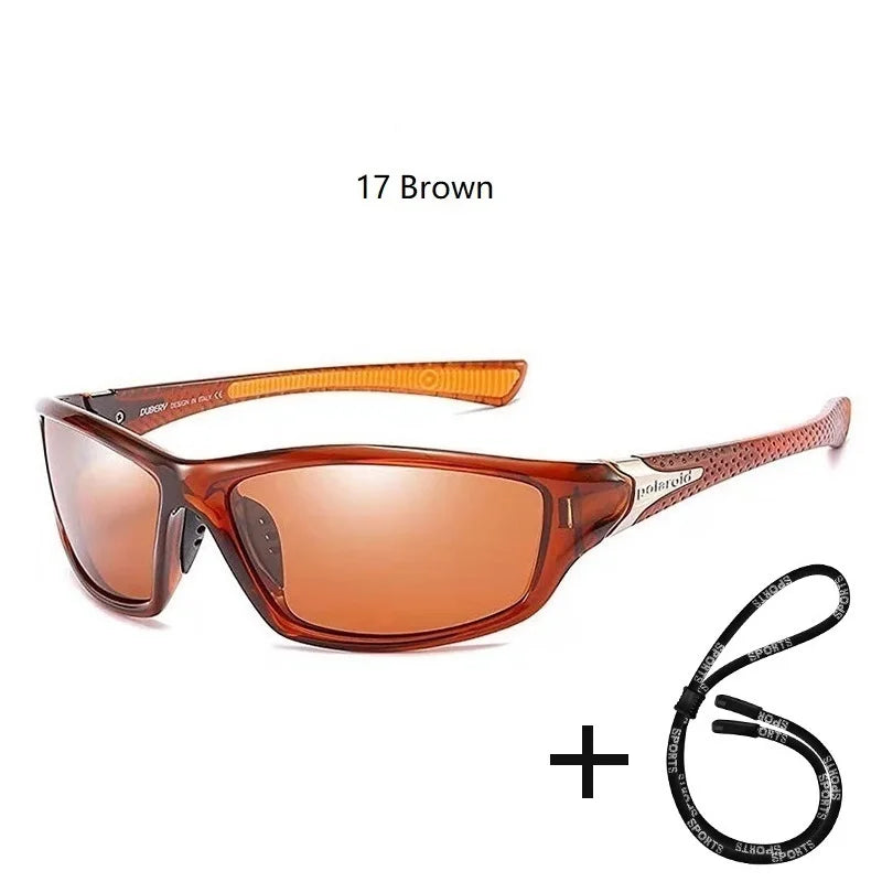 Men’s Polarized Fishing Sunglasses – UV Protection with Glasses Chain