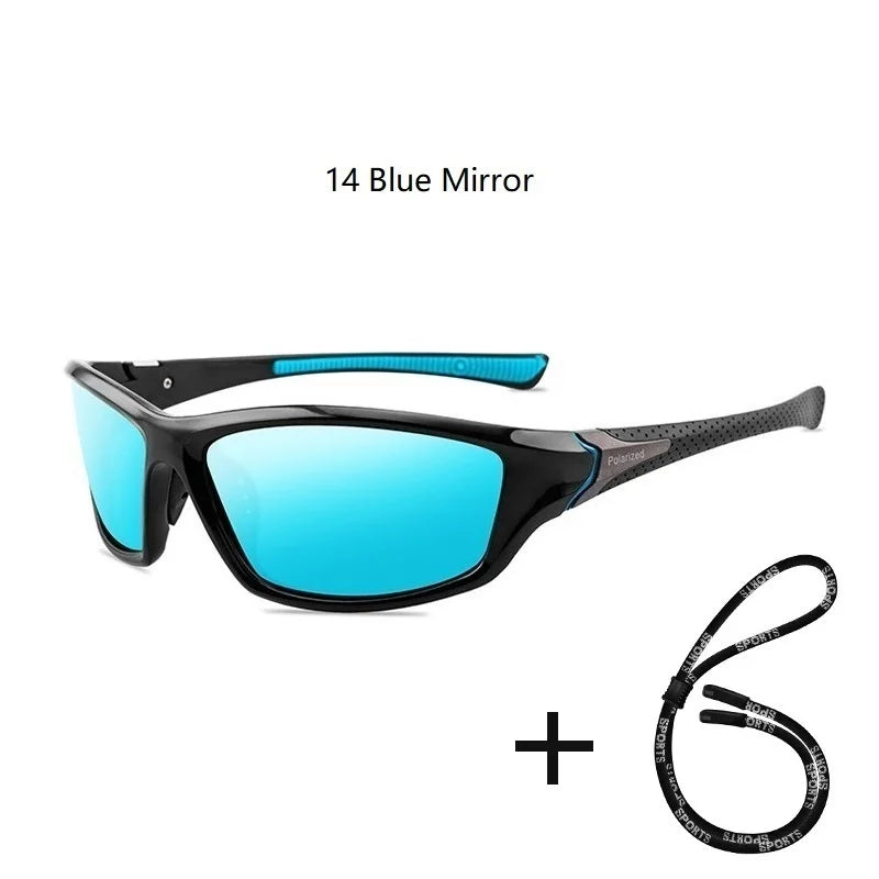 Men’s Polarized Fishing Sunglasses – UV Protection with Glasses Chain