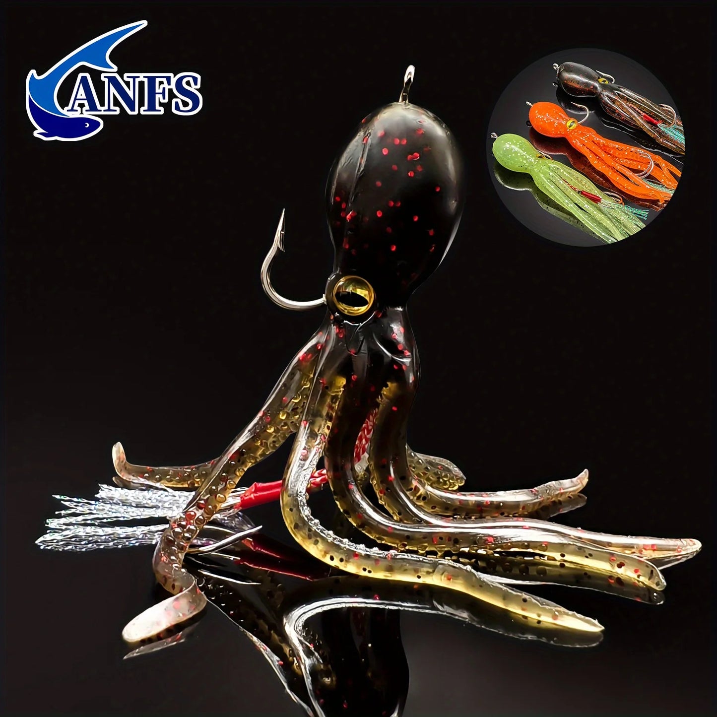 Octopus Soft Fishing Lure – Double Hook for Salmon, Bass & Trout