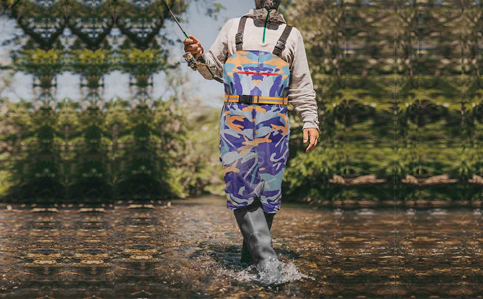 Waterproof Waders Pants With Boots Knee Pads Adult Men Women Thicken Lightweight Fishing Hunting Chest-Length Overalls Trousers