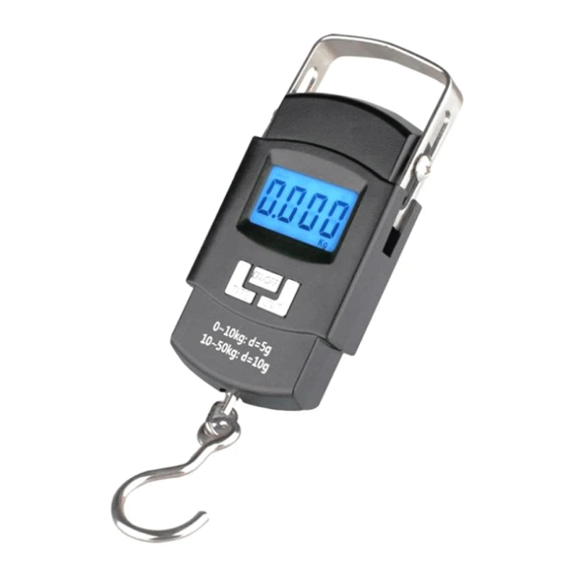 Fish Scale 110lb/50kg Digital Hanging Luggage & Fishing Scale with Backlit LCD Display