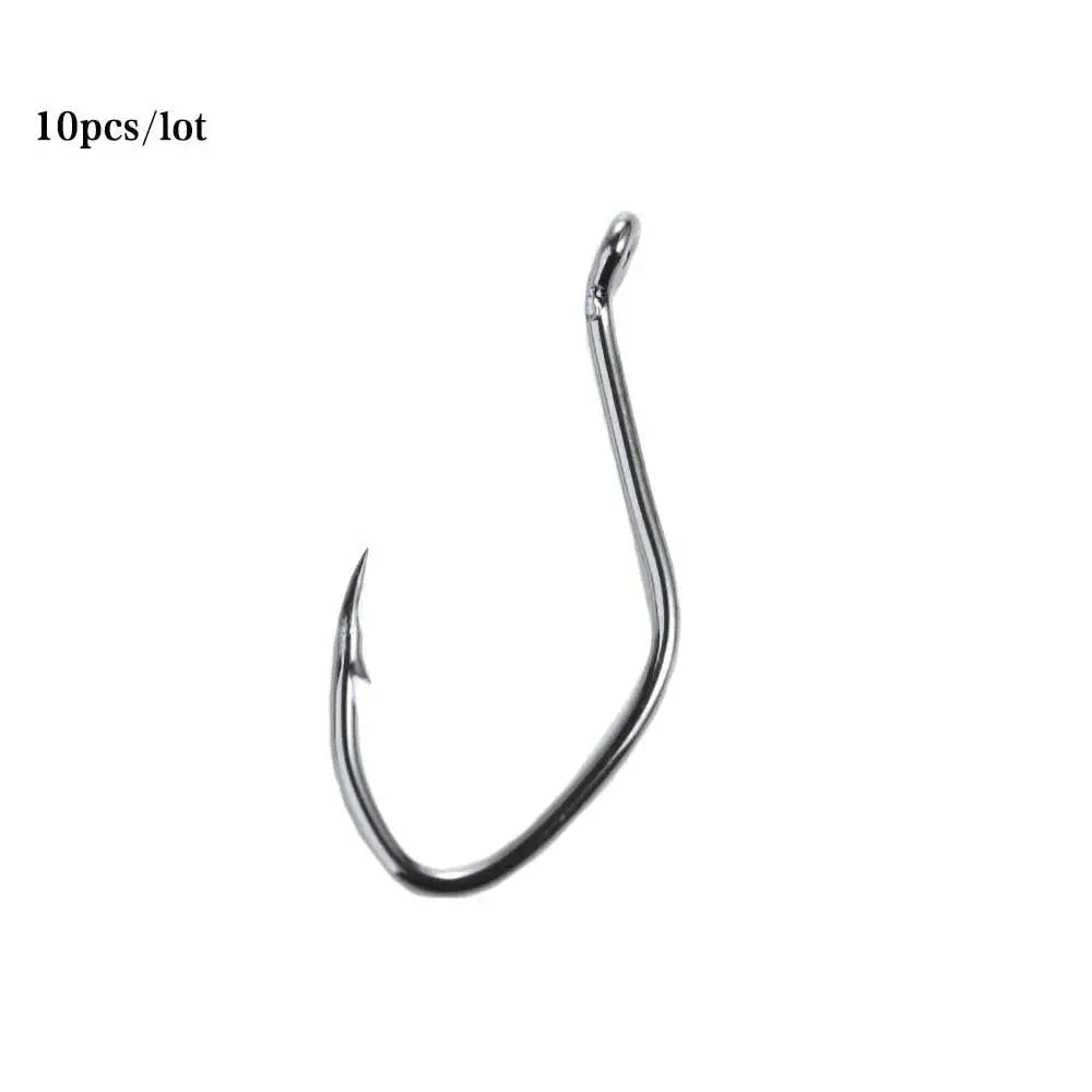 Circle Hooks – Sharp Barbed High-Carbon Steel Fishing Hook Set (10pcs)