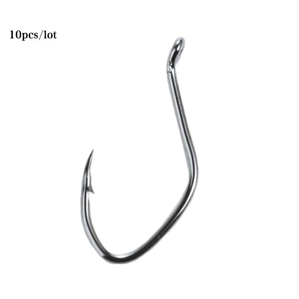 Circle Hooks – Sharp Barbed High-Carbon Steel Fishing Hook Set (10pcs)