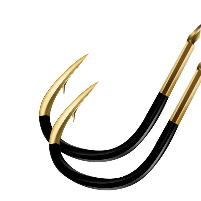 60-Piece Colored Tungsten Alloy Fishing Hooks – Barbed Single Hooks for Freshwater Fishing