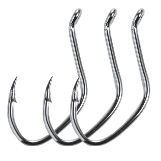 Circle Hooks – Sharp Barbed High-Carbon Steel Fishing Hook Set (10pcs)